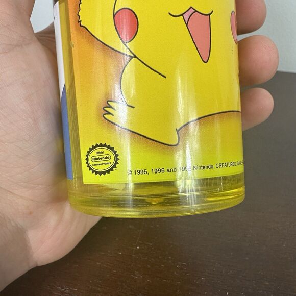 Pokémon Pikachu Lidded Tumbler Cup With Straw Vintage Pokemon Nintendo 1999 - Picture 4 of 7